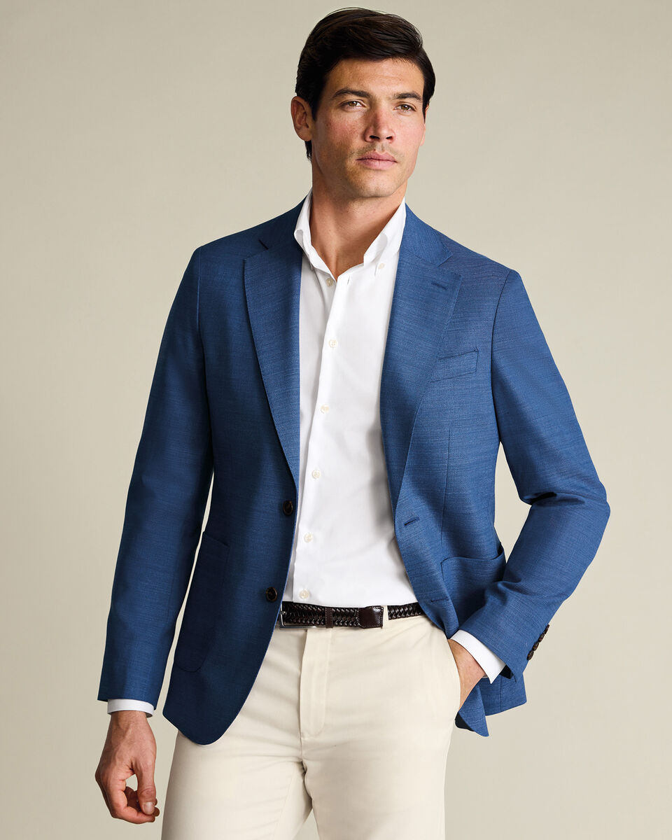 Tailored Wool Blend Blazer